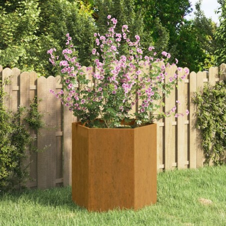 vidaXL Pflanzkübel Rostig 40x40x45 cm Cortenstahl