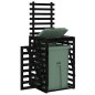 vidaXL Mülltonnenbox Schwarz 84x90x128,5 cm Massivholz Kiefer vidaXL Mülltonnenbox Schwarz 84x90x128,5 cm Massivholz Kiefer