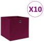 vidaXL Aufbewahrungsboxen 10 Stk. Vliesstoff 28x28x28 cm Dunkelrot vidaXL Aufbewahrungsboxen 10 Stk. Vliesstoff 28x28x28 cm Dunkelrot