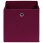 vidaXL Aufbewahrungsboxen 10 Stk. Vliesstoff 28x28x28 cm Dunkelrot vidaXL Aufbewahrungsboxen 10 Stk. Vliesstoff 28x28x28 cm Dunkelrot