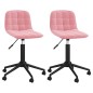 Esszimmerstühle 2 Stk. Drehbar Rosa Samt Esszimmerstühle 2 Stk. Drehbar Rosa Samt