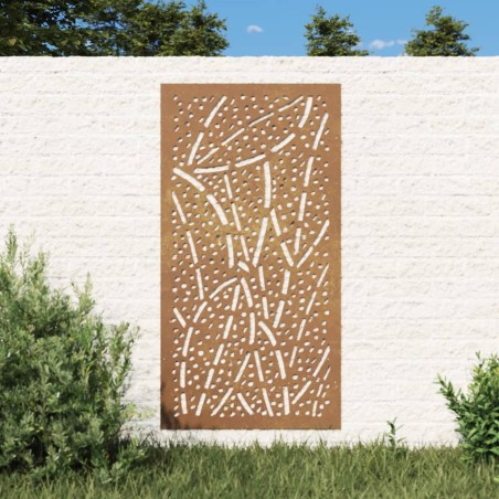 vidaXL Garten-Wanddeko 105x155 cm Cortenstahl Blatt-Design