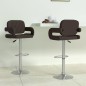 Barhocker 2 Stk. Braun Kunstleder Barhocker 2 Stk. Braun Kunstleder