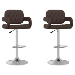 Barhocker 2 Stk. Braun Kunstleder