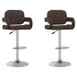 Barhocker 2 Stk. Braun Kunstleder Barhocker 2 Stk. Braun Kunstleder