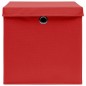 vidaXL Aufbewahrungsboxen mit Deckeln 4 Stk. 28x28x28 cm Rot vidaXL Aufbewahrungsboxen mit Deckeln 4 Stk. 28x28x28 cm Rot