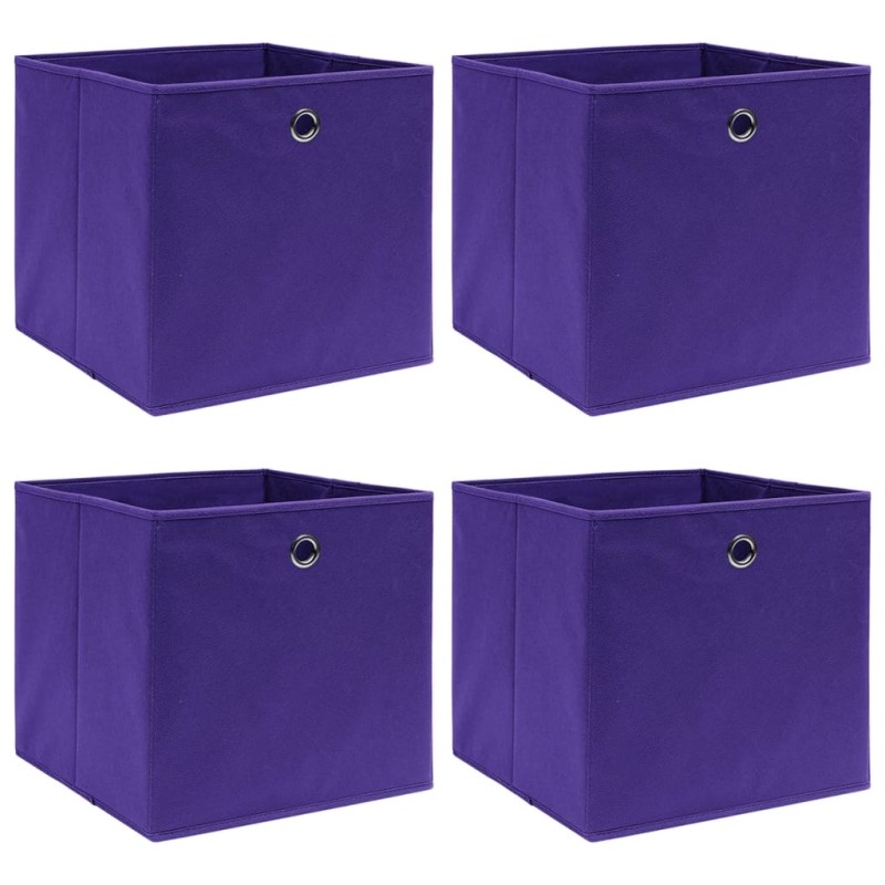 vidaXL Aufbewahrungsboxen 4 Stk. Vliesstoff 28x28x28 cm Lila vidaXL Aufbewahrungsboxen 4 Stk. Vliesstoff 28x28x28 cm Lila