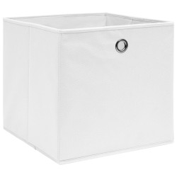 vidaXL Aufbewahrungsboxen 4 Stk. Vliesstoff 28x28x28 cm Weiß