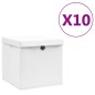 vidaXL Aufbewahrungsboxen mit Deckeln 10 Stk. 28x28x28 cm Weiß vidaXL Aufbewahrungsboxen mit Deckeln 10 Stk. 28x28x28 cm Weiß