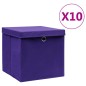 vidaXL Aufbewahrungsboxen mit Deckeln 10 Stk. 28x28x28 cm Lila vidaXL Aufbewahrungsboxen mit Deckeln 10 Stk. 28x28x28 cm Lila