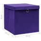 vidaXL Aufbewahrungsboxen mit Deckeln 10 Stk. 28x28x28 cm Lila vidaXL Aufbewahrungsboxen mit Deckeln 10 Stk. 28x28x28 cm Lila