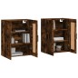Wandschränke 2 Stk. Räuchereiche Holzwerkstoff Wandschränke 2 Stk. Räuchereiche Holzwerkstoff