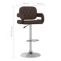 Barhocker 2 Stk. Braun Kunstleder Barhocker 2 Stk. Braun Kunstleder