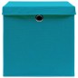 vidaXL Aufbewahrungsboxen mit Deckeln 4 Stk. 28x28x28 cm Babyblau vidaXL Aufbewahrungsboxen mit Deckeln 4 Stk. 28x28x28 cm Babyblau