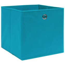 vidaXL Aufbewahrungsboxen 10 Stk. Vliesstoff 28x28x28 cm Babyblau