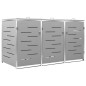 vidaXL Mülltonnenbox für 3 Tonnen 207x77,5x115 cm Edelstahl vidaXL Mülltonnenbox für 3 Tonnen 207x77,5x115 cm Edelstahl