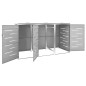 vidaXL Mülltonnenbox für 3 Tonnen 207x77,5x115 cm Edelstahl vidaXL Mülltonnenbox für 3 Tonnen 207x77,5x115 cm Edelstahl