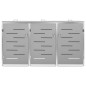 vidaXL Mülltonnenbox für 3 Tonnen 207x77,5x115 cm Edelstahl vidaXL Mülltonnenbox für 3 Tonnen 207x77,5x115 cm Edelstahl
