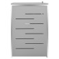 vidaXL Mülltonnenbox für 3 Tonnen 207x77,5x115 cm Edelstahl vidaXL Mülltonnenbox für 3 Tonnen 207x77,5x115 cm Edelstahl