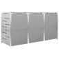 vidaXL Mülltonnenbox für 3 Tonnen 207x77,5x115 cm Edelstahl vidaXL Mülltonnenbox für 3 Tonnen 207x77,5x115 cm Edelstahl
