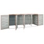 vidaXL Mülltonnenbox für 4 Tonnen 276,5x77,5x115,5 cm Edelstahl vidaXL Mülltonnenbox für 4 Tonnen 276,5x77,5x115,5 cm Edelstahl