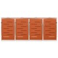 vidaXL Mülltonnenbox für 4 Tonnen 276,5x77,5x115,5 cm Edelstahl vidaXL Mülltonnenbox für 4 Tonnen 276,5x77,5x115,5 cm Edelstahl