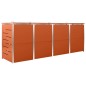 vidaXL Mülltonnenbox für 4 Tonnen 276,5x77,5x115,5 cm Edelstahl vidaXL Mülltonnenbox für 4 Tonnen 276,5x77,5x115,5 cm Edelstahl