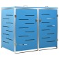 vidaXL Mülltonnenbox für 2 Tonnen 138x77,5x115,5 cm Edelstahl vidaXL Mülltonnenbox für 2 Tonnen 138x77,5x115,5 cm Edelstahl
