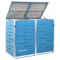 vidaXL Mülltonnenbox für 2 Tonnen 138x77,5x115,5 cm Edelstahl vidaXL Mülltonnenbox für 2 Tonnen 138x77,5x115,5 cm Edelstahl