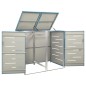vidaXL Mülltonnenbox für 2 Tonnen 138x77,5x115,5 cm Edelstahl vidaXL Mülltonnenbox für 2 Tonnen 138x77,5x115,5 cm Edelstahl