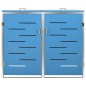 vidaXL Mülltonnenbox für 2 Tonnen 138x77,5x115,5 cm Edelstahl vidaXL Mülltonnenbox für 2 Tonnen 138x77,5x115,5 cm Edelstahl