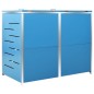 vidaXL Mülltonnenbox für 2 Tonnen 138x77,5x115,5 cm Edelstahl vidaXL Mülltonnenbox für 2 Tonnen 138x77,5x115,5 cm Edelstahl