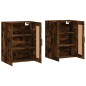 Wandschränke 2 Stk. Räuchereiche Holzwerkstoff Wandschränke 2 Stk. Räuchereiche Holzwerkstoff