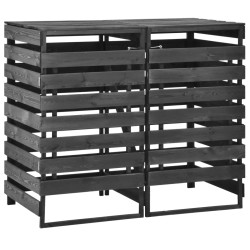 vidaXL Mülltonnenbox für 2 Tonnen 140x75x121 cm Kiefer Massivholz