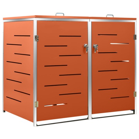 vidaXL Mülltonnenbox für 2 Tonnen 138x77,5x115,5 cm Edelstahl
