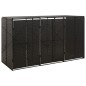 vidaXL Mülltonnenbox für 3 Tonnen Schwarz 207x80x117 cm Poly Rattan vidaXL Mülltonnenbox für 3 Tonnen Schwarz 207x80x117 cm Poly Rattan