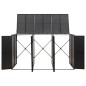 vidaXL Mülltonnenbox für 3 Tonnen Schwarz 207x80x117 cm Poly Rattan vidaXL Mülltonnenbox für 3 Tonnen Schwarz 207x80x117 cm Poly Rattan
