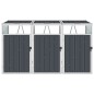 vidaXL Mülltonnenbox für 3 Mülltonnen Anthrazit 213×81×121 cm Stahl vidaXL Mülltonnenbox für 3 Mülltonnen Anthrazit 213×81×121 cm Stahl