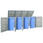 vidaXL Mülltonnenbox für 4 Tonnen 276,5x77,5x115,5 cm Edelstahl vidaXL Mülltonnenbox für 4 Tonnen 276,5x77,5x115,5 cm Edelstahl