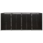 vidaXL Mülltonnenbox für 4 Tonnen Schwarz 274x80x117 cm Poly Rattan vidaXL Mülltonnenbox für 4 Tonnen Schwarz 274x80x117 cm Poly Rattan