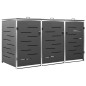vidaXL Mülltonnenbox für 3 Tonnen 207x77,5x115 cm Edelstahl vidaXL Mülltonnenbox für 3 Tonnen 207x77,5x115 cm Edelstahl