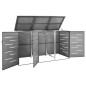vidaXL Mülltonnenbox für 3 Tonnen 207x77,5x115 cm Edelstahl vidaXL Mülltonnenbox für 3 Tonnen 207x77,5x115 cm Edelstahl