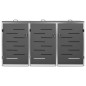 vidaXL Mülltonnenbox für 3 Tonnen 207x77,5x115 cm Edelstahl vidaXL Mülltonnenbox für 3 Tonnen 207x77,5x115 cm Edelstahl