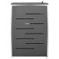vidaXL Mülltonnenbox für 3 Tonnen 207x77,5x115 cm Edelstahl vidaXL Mülltonnenbox für 3 Tonnen 207x77,5x115 cm Edelstahl