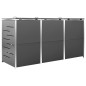 vidaXL Mülltonnenbox für 3 Tonnen 207x77,5x115 cm Edelstahl vidaXL Mülltonnenbox für 3 Tonnen 207x77,5x115 cm Edelstahl
