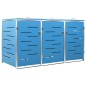 vidaXL Mülltonnenbox für 3 Tonnen 207x77,5x115 cm Edelstahl vidaXL Mülltonnenbox für 3 Tonnen 207x77,5x115 cm Edelstahl