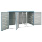 vidaXL Mülltonnenbox für 3 Tonnen 207x77,5x115 cm Edelstahl vidaXL Mülltonnenbox für 3 Tonnen 207x77,5x115 cm Edelstahl