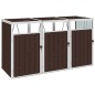 vidaXL Mülltonnenbox für 3 Mülltonnen Braun 213×81×121 cm Stahl vidaXL Mülltonnenbox für 3 Mülltonnen Braun 213×81×121 cm Stahl