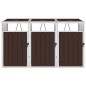 vidaXL Mülltonnenbox für 3 Mülltonnen Braun 213×81×121 cm Stahl vidaXL Mülltonnenbox für 3 Mülltonnen Braun 213×81×121 cm Stahl