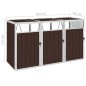 vidaXL Mülltonnenbox für 3 Mülltonnen Braun 213×81×121 cm Stahl vidaXL Mülltonnenbox für 3 Mülltonnen Braun 213×81×121 cm Stahl